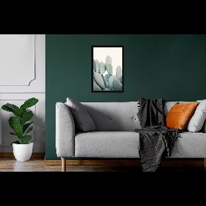 Fotolijst inclusief poster - Posterlijst - Fotokader groene natuur - Picture frame planten - Ingelijste posters volwassenen - Zwarte lijst 20x30 - Fotolijstje slaapkamer - Decoratie woonkamer - - Wanddecoratie