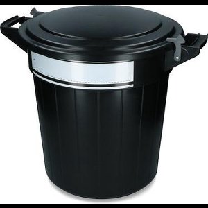 Vplast - Voerton - 80 liter - Zwart Met Deksel