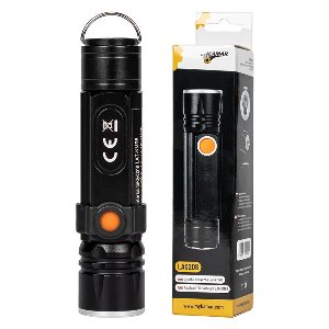 tactical led zaklamp 300 lumen - oplaadbare looplamp - werklamp - zaklamp - kmr