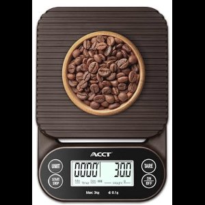 Koffieweegschaal met Timer - 3 kg/0,1 g Precisieweegschaal voor Espresso en Keuken