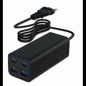 Gembird 100W GaN USB-C Oplader - 4 Poorten - Snel Laden - Universeel Compatibel
