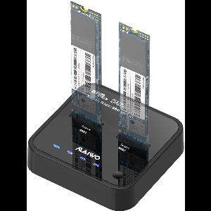 Maiwo K3016P Docking Station voor het klonen van NVMe - SSD - M-Key en B + M Key - Zwart