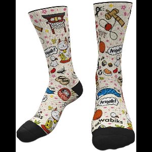 Wabiks Kawaii Crewsokken Wit EU 39-42 Man,Vrouw