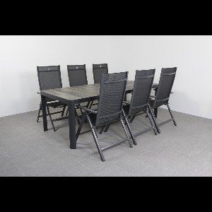 Hartman Napoli/Queens 220 cm. tuinset - 7-delig verstelbaar