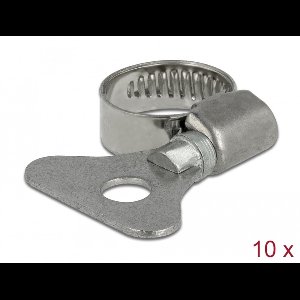Delock Butterfly Hose Clamp 13 - 19 mm 10 pieces metal