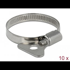 Delock Butterfly Hose Clamp 32 - 50 mm 10 pieces metal