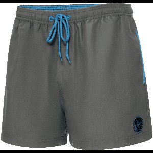 Ladeheid LA-LA40-199-SWS Heren Zwembroek - Zwemshorts - met zijzakken en achterzak - sneldrogend - met binnenslip van mesh - Koordsluiting - Polyester - Grijs - M