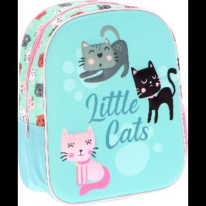 Kids Licensing Schooltas Little Cats 24 Cm Polyester Lichtblauw