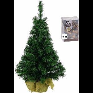 Mini kerstboom/kunstboom incl. verlichting - 45 cm