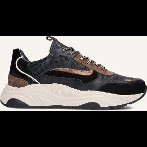 Notre-V Iva-30 Sneakers Dames - Leren Sneaker - Zwart - Maat 38