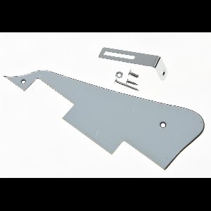 White 3-layer LP guitar pickguard with chrome bracket for Epiphone Les Paul