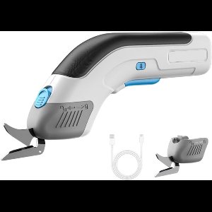 Cuhostki - 1 Stuk - Elektrische schaar - Stoffenschaar - Li-ion Elektrische Stoffenschaar - USB Opladbare Elektrische Knipschaar - Wit - Plastic - 40min Draaitijd - 2 Mesjes (O-D-vorm) - Draadloos