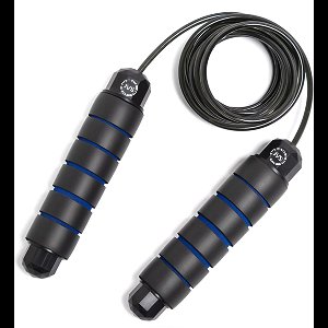 Springtouw - Professioneel - Verstelbaar 300cm - Dun & Flexibel 5mm Koord - Jump Rope - Speedrope - Duurzaam Fitness Touw - Conditie en Vetverbranding - Binnen & Buiten - Zwart