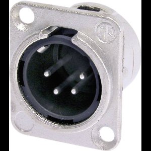 Neutrik NC4MDL1 XLR-connector Flensstekker, contacten recht Aantal polen: 4 Zilver 1 stuk(s)