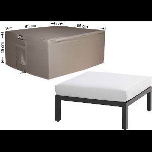 Raffles Covers Hocker hoes - 85 x 85 H: 45 cm - RFS8585 - Waterdicht - Ademend - UV-bestendig - Elastisch rijgkoord - Beschermhoes tuinmeubelen