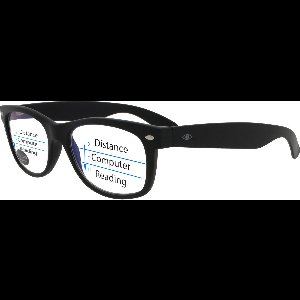 Noci Eyewear TAB013 +1.00 WF Multifocale Computerbril - BlueShields blauw licht filter lens - Zwart