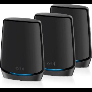 NETGEAR Orbi RBK863SB - Mesh WiFi - WiFi 6 - 6000 Mbps - Tri-Band - 3-Pack - Zwart