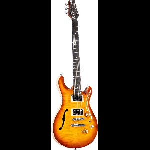 Fame Forum IV Modern Semi-Hollow Honey Burst Highgloss - Elektrische gitaar