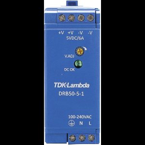 TDK-Lambda DRB50-5-1 DIN-rail netvoeding 5 V/DC 2.5 A 30 W Aantal uitgangen:1 x Inhoud 1 stuk(s)