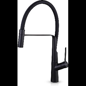 Zwarte kraan Keukenkraan zwart OMNITAIR HOSA ZWART keukenmengkraan uitneembare slang