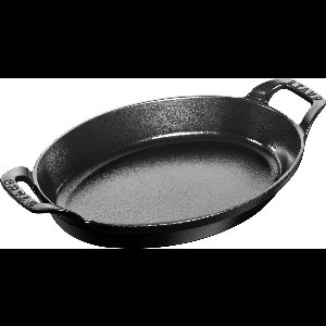 Staub stapelbare schaal - ovaal - 28 cm - zwart