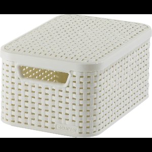 Curver Style Opbergmand met deksel S - 6 liter - Wit - 28,5x19,4x13cm