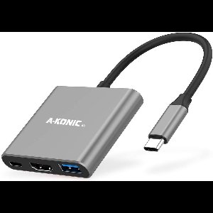 A-KONIC© 3-in-1 USB C Docking Station - HUB – Spacegrijs