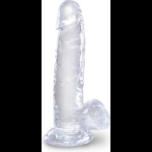 Pipedream - King Cock - Dildo met Balzak - 18 cm - Transparant