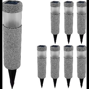 Monzana Solarlamp - Set van 8 Schemersensor - Betonlook