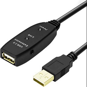 Drivv. Premium USB Verlengkabel 2.0 - Mannelijk naar Vrouwelijk - USB Datakabel - Snelle Overdracht - PVC - 10 Meter - Zwart