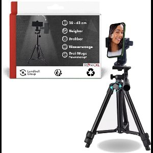 TronicXL Statief Set 3-delig - Tripod 30-60cm + Tas + Adapter voor uw Smartphone - met waterpas - Draaibare houder geschikt voor Livestreaming - Selfie - Videocamera