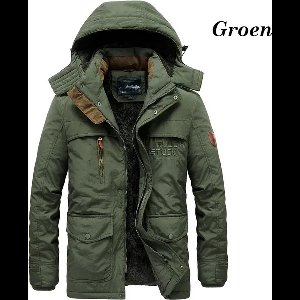 Winterjas - Heren winterjas - Parka jas - Gevoerd - Warm - Stijlvol - Windjack - Parka - Maat M - Groen