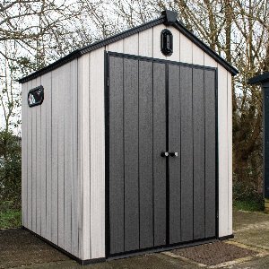 BPS Grand Apex Kunststof Tuinhuis – 1,8 x 1,8 m – Outdoor Tuinopslag – Weerbestendig – Onderhoudsvrij – Eenvoudige Montage – Inclusief Vloer