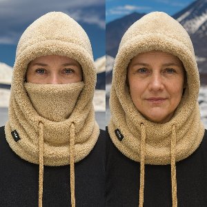 Warme Fleece Bivakmuts - Winter Skimuts - Gezichtsmasker - Winddicht - Thermisch - Verstelbare Nekwarmer - Outdoor Fietsen - Skiën - Wandelen - Khaki