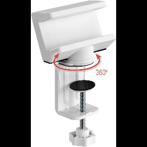 MaxTrack stekkerdoos bureaubevestiging | draaibaar | schroefklem | bureaublad tot 50mm | wit