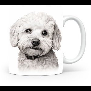 Mok Bichon Frise Beker voor koffie of tas voor thee, cadeau voor dierenliefhebbers, moeder, vader, collega, vriend, vriendin, kantoor, opa, oma, hond, kerst, sinterklaas, verjaardag