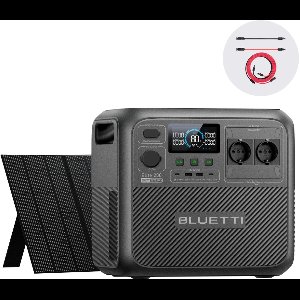 BLUETTI Elite 200 V2 draagbare generator (2025 nieuw) met 350W zonnepaneel- 2073,6Wh met 2 stopcontacten 2600W- levensduur van 17 jaar- LiFePO4 back-upvoeding voor camper, Reizen, camper, wandelen, noodgevallen