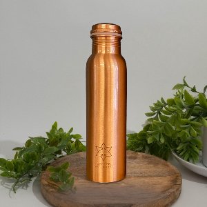 SPECIAL EDITION Puur koperen waterfles ± 950 ml (extra zware uitvoering, 390 gram)