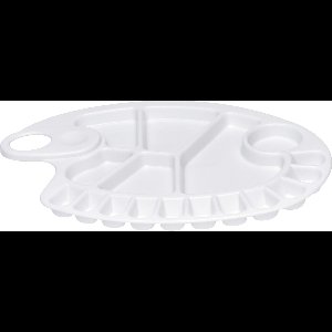 Artina Set van 5x Palet - Schilderspalet voor Verf met Grip Gat - Verfpalet met Duimgreep 23,5cm x 17cm