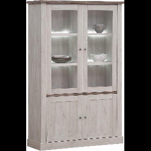 Belfurn - Vitrinekast Elyna met glasdeuren in landelijke stijl