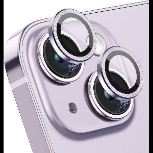 iPhone 14 / 14 Plus Camera Lens Protector - Paars - Eenvoudige Installatie - Camera Protector iPhone 14 - Aluminium - Gehard Glas - Screenprotector