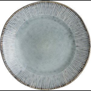 Dutch Rose Organic Bord Plat 21,5 cm Blauw - Stoneware Handgemaakt