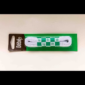 Debe Veters Plat 150cm - Wit - 5 packs