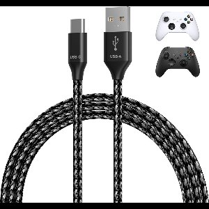 USB-C Kabel voor Xbox 3m USB-A naar Type-C [2 Stuks] van MMOBIEL – Snellader USB Kabel voor Xbox Controllers 18W 480Mbps – Nylon Gevlochten Controller Opladerkabel – Gaming Accessoires – Wit/Zwart