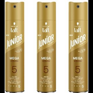 Taft JUNIOR Hairspray - Mega Strong N°5 - 3 x 250 ml