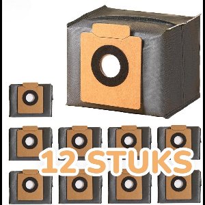 Dutchers® 12 Stuks premium stozuigerzakken geschik voor Eufy Clean X8 Pro/X10 Pro Omni robotstofzuiger, stofzak, accessoireset, reserveonderdelen, grote capaciteit