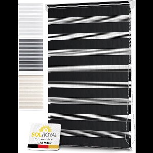 Sol Royal DL2 – Rolgordijn Lichtdoorlatend 55x150 cm Zwart – Duo Rolgordijn zonder Boren – Klembevestiging