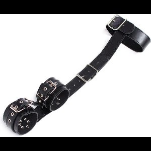 FETISH ADDICT - Collar With Restraints Adjustable Black