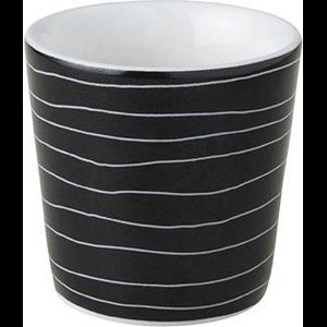 Dutch Rose Zwart-Wit Eierdop Witte Strepen