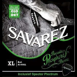Savarez A140XL Premium Gitaarsnaren Voor De Akoestische Gitaar Met Specter Plectrum | Snarenset | Akoestisch | Stalen Snaren